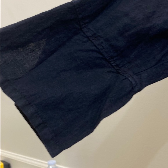 Russ Berens S Black Linen top - Picture 3 of 5